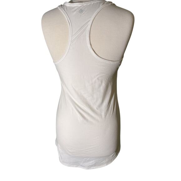 Athleta MED White Racer Back Athletic Tank Top - Picture 4 of 5